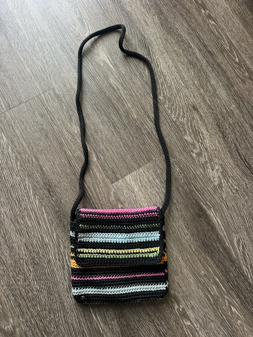 The Sak Crochet Crossbody Purse Multicolor Stripes